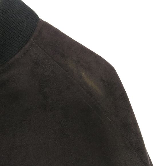 1990s Decree Men's Vintage Brown Leather Bomber Jacket Small - Picture 3 of 4